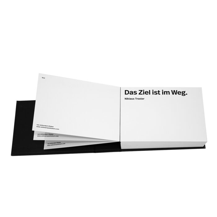 Postkartenbuch Einhundert Zitate von Seltmann aufgeklappt