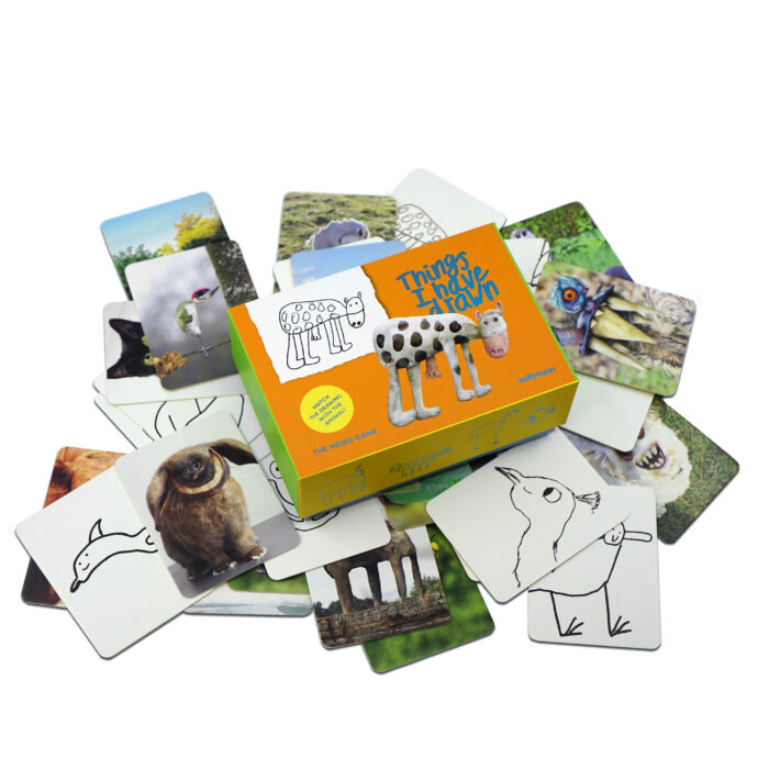 Things I Have Drawn, deutsche Ausgabe, Memospiel von Seltmann, Packung mit Karten
