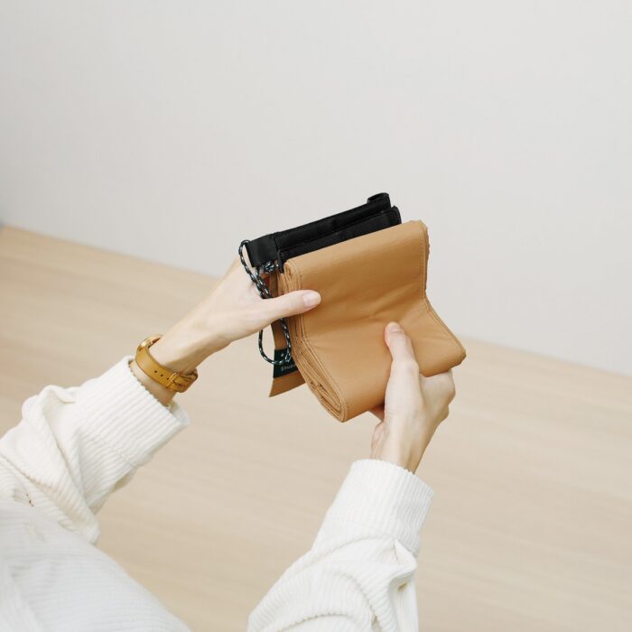 Faltbare Tasche in Amber/Bernstein farben, von Shupatto, Beschreibung Schritt 4