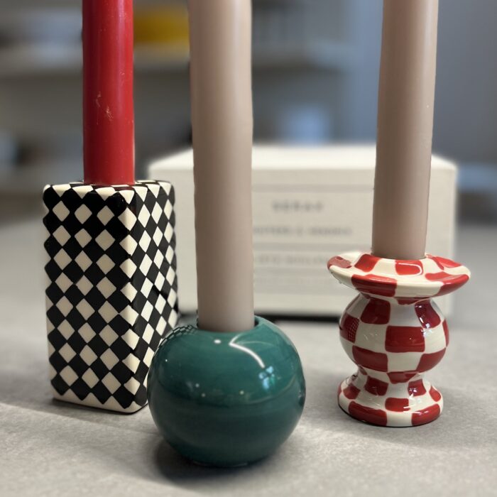 Kerzenständer Porzellan 3 er Set von Serax detail