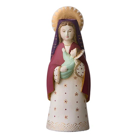 Kerzenhalter Maria mit Kind handbemalt