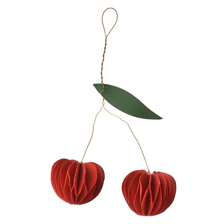 Anhänger faltbare Kirschen von Bungalow rot / grün