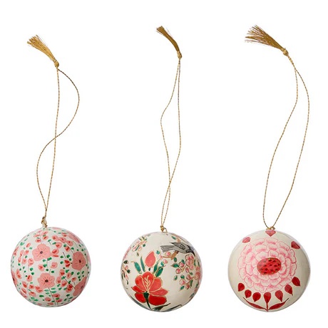 Pappmaché-Weihnachtskugeln Gaya von Bungalow