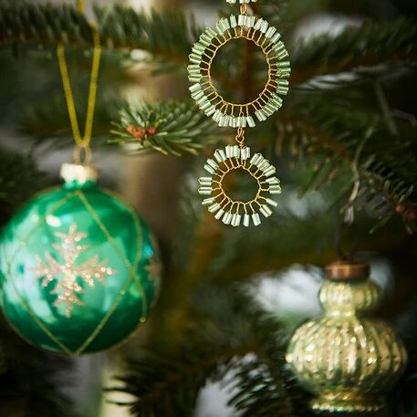 Set aus 4 Weihnachtskugeln mit unterschiedlichem Muster von Bungalow