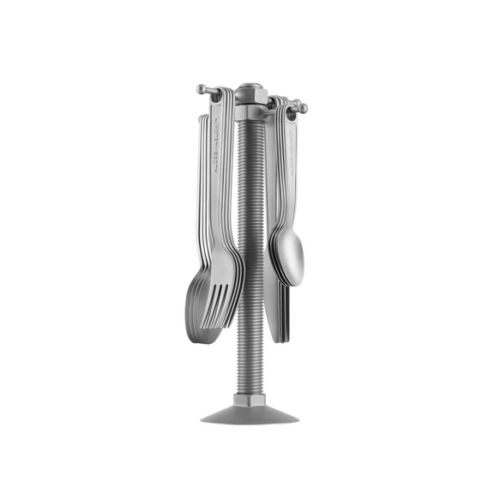 Besteckset von Alessi mit Besteckhalter