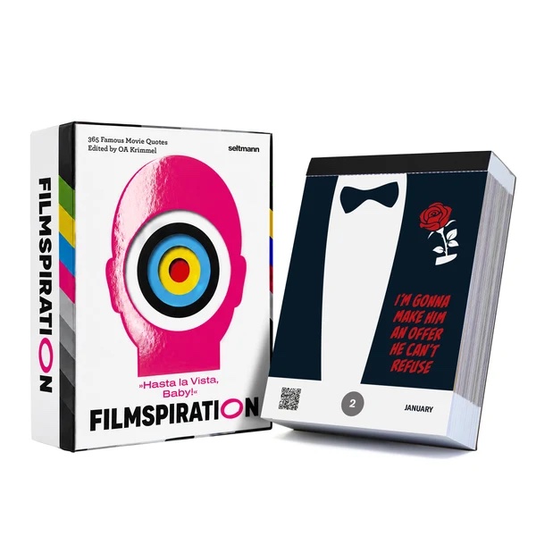 Filmspiration Kalender 2027 aufgestellt Box und Kalender